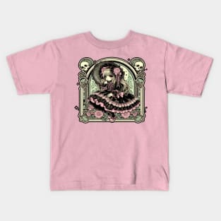 Gothic Spooky Kawaii Lolita Kids T-Shirt